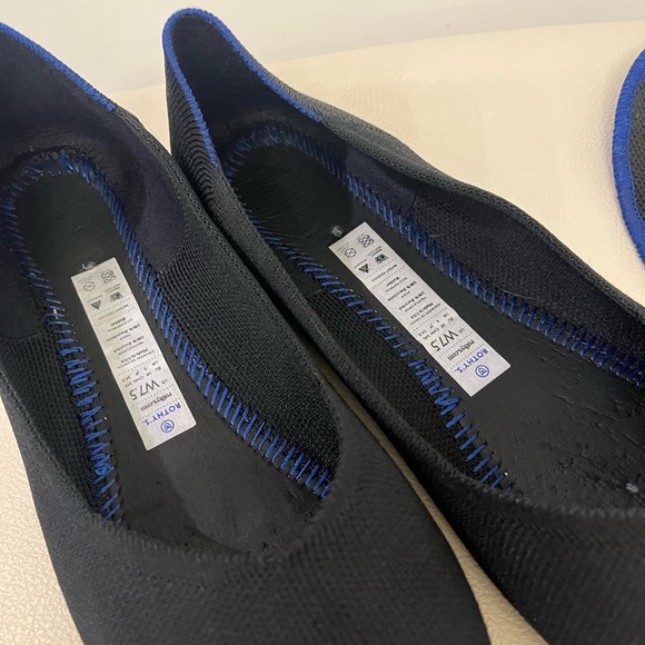 Rothy’s Women’s Round Toe Black Knit Ballet Flats Size 7.5 - Picture 10 of 11